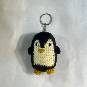 Handmade Crochet Penguin Keychain – Cute Amigurumi Animal Keyring & Winter Bag Charm